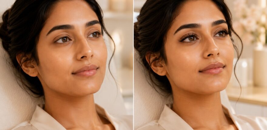 lash lift vs extension (2) A side by side comparison between lash lift and lash extension
