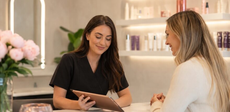 why clients choose si belle Professional beauty consultation at Si Belle Beauty, a trusted beauty salon in Banstead High Street