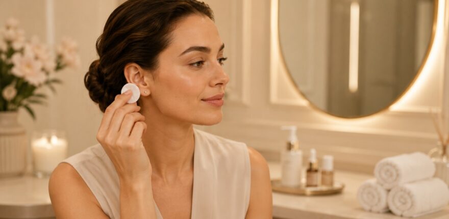 Ear piercing aftercare guide showing proper care for a new ear piercing